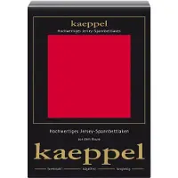 Kaeppel Spannbettlaken "Single Jersey Mako Elasthan", rot, L:200cm, Jersey-Elasthan, Obermaterial: 97% Baumwolle, 3% Elasthan, Bettlaken, Spannbettlaken, aus 97% Baumwolle und 3% Elasthan