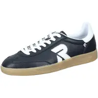 Rieker Low Sneaker Schwarz Weiß Leder Herrenschuh Größe: 44