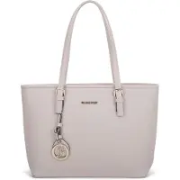 Gallantry Damen Tasche Shopper mit Reißverschluss - Handtasche, Schultasche, geeignet für A4, Beige
