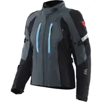 Dainese Mangen Absøluteshell Pro Wasserdichte Damen Grau Schwarz Blau Motorrad Textiljacke Größe 42
