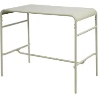 Sweeek - Garten-Hochtisch aus Stahl 4 Personen 120 x 70cm x 95 cm - Beige