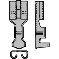 Klemko Nicht Isolierte F Crimp Anschluss 6.3x0.8mm 1.0-2.5mm2 - 210390 [100 Stück]