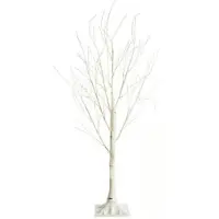 Viking Choice Künstlicher Baum mit LED-Beleuchtung – 120 cm Birke – Dekobaum