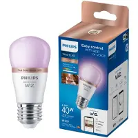 Philips Smart Lighting Smarte LED-RGB-Lampe P45, E27-Sockel, 470 lm, Wi-Fi/Bluetooth, Wi-Fi 4 (802.11n), 802.11b, 802.11g, LED, E27, P45, Multi