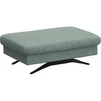 FLEXLUX Pouf "Glow Sitzhocker, Polsterhocker", blau (sky blau), B:95cm H:81cm T:65cm, Leder, Poufs, Pouf, Hocker mit Stauraum, Fuß schwarz