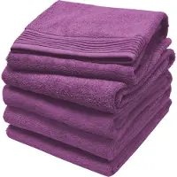 PRIMERA Handtuch "Premium", lila (pflaume), B:50cm L:100cm, Walkfrottier, Obermaterial: 100% Baumwolle, Handtücher, Handtuch, mit einer eleganten Chenille-Bordüre