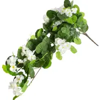 Botanic-Haus Kunstblume "Geranienhängebusch mit 10 Stielen", beige (creme, weiß), B:30cm H:70cm T:30cm Ø:30cm, Kunststoff, Kunstpflanzen, Kunstblume