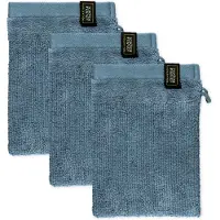 Schöner Wohnen Waschhandschuh "Sense", blau, B:16cm L:21cm, Frottee, SCHÖNER WOHNEN-KOLLEKTION, Handtücher, Waschhandschuh, mit Velourborte, hautschmeichelnde Airtouch Qualität, super weich