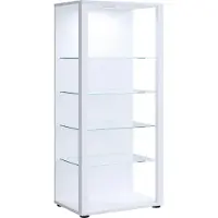 VCM Standvitrine "Holz Glas Stand Vitrine Sammelvitrine Glasol lll", weiß, B:52cm T:35cm, Obermaterial: 100% Holz Wood., Schränke, Standvitrine
