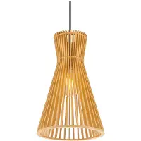 SLV Pendelleuchte Wud in Natur-hell II 60W E27