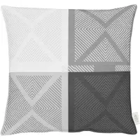 Apelt Dekokissen "VERONA2" Gr. 1, schwarz-weiß (weiß, schwarz, gemustert), B:49cm L:49cm, Polyester, Dekokissen_Sitzkissen_Kissenhüllen, Dekokissen, Kissenhülle ohne Füllung, 1 Stück