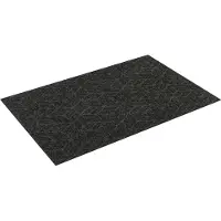 Wash & dry Teppich "DUNE Leaves Dark Grey", grau, B:60cm H:8mm L:90cm, Polyester, Polypropylen, BY KLEEN-TEX, Teppiche, Teppich