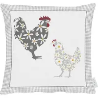 Apelt Dekokissen "6711", bunt (grau, weiß, rot, bedruckt), B:40cm L:40cm, Obermaterial: 75% Polyester, 25% Baumwolle, Dekokissen_Sitzkissen_Kissenhüllen, Dekokissen
