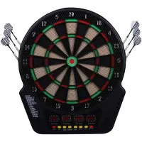 Aosom Elektronische Dartscheibe Dartboard Soundeffekte LED Anzeige 27 Spiele