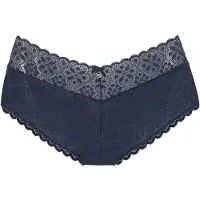 s.Oliver High-Waist-Slip "Amelie", Damen, Gr. 44/46, blau (dunkelblau), Microtouch, Obermaterial: 90% Polyamid, 10% Elasthan, Unterhosen High-Waist-Slip, aus wunderschöner Spitze