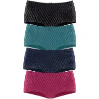 s.Oliver Hipster , Damen, Gr. 40/42, bunt (petrol, navy, rosa, schwarz), Jersey, Obermaterial: 95% Baumwolle, 5% Elasthan, bedruckt, körpernah, Unterhosen Hipster, aus elastischer Baumwolle, Topseller