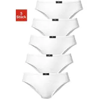 H.I.S. Slip H.I.S, Damen, Gr. 44, Jersey, weiß, Jersey, Obermaterial: 95% Baumwolle, 5% Elasthan, unifarben, körpernah, Unterhosen Slip, aus elastischer Baumwoll-Qualität, Topseller