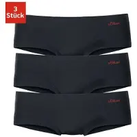 s.Oliver Hipster , Damen, Gr. 44/46 (XL), schwarz, Jersey, Obermaterial: 90% Baumwolle, 10% Elasthan (LYCRA), unifarben, körpernah, Unterhosen Hipster, aus elastischer Baumwoll-Qualität, Topseller