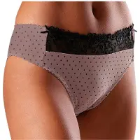 Nuance Slip , Damen, Gr. 52/54, schwarz (taupe, schwarz), Spitze, Obermaterial: 80% Polyamid, 10% Elasthan, 10% Viskose, figurbetont, Unterhosen Slip, in bequemer Basic-Schnittform, Topseller