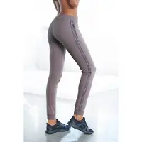 LASCANA Jogginghose ACTIVE, Damen, Gr. M (40/42), N-Gr, grau (stone), Interlock, Obermaterial: 100% Baumwolle, unifarben, bequem lang, Hosen Jogginghose, mit Reißverschlusstaschen, Topseller