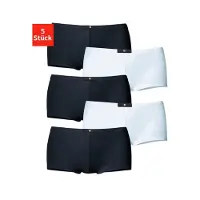 H.I.S. Panty H.I.S, Damen, Gr. 44, Jersey, schwarz-weiß (schwarz, weiß), Jersey, Obermaterial: 95% Baumwolle, 5% Elasthan, unifarben, körpernah, Unterhosen Panty, aus elastischer Baumwoll-Qualität