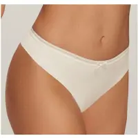 s.Oliver String , Damen, Gr. 36/38, beige (creme), Microtouch, Obermaterial: 65% Polyamid, 35% Elasthan, Unterhosen String, SEAMLESS mit nahtloser Verarbeitung und hübscher Spitzenborte