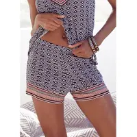 Vivance DREAMS Schlafshorts in braun gemustert | Gr.: 40-42