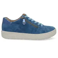 Hartjes Damen Sneaker Blau mit seitlichem Reißverschluss und bequemer Passform