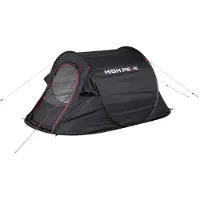 High Peak Vision 3, Camping, Festrahmen, Tunnelzelt, 3 Person(en), 2,26 kg, Schwarz