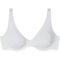 Schiesser Bügel-BH "Unique Micro", Damen, Gr. 90, Cup C, weiß (100, weiß), Obermaterial: 70% Polyamid, 30% Elasthan, unifarben, körpernah, BHs Bügel-BH, mit geformten Cups