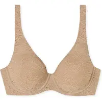 Schiesser Bügel-BH "Air", Damen, Gr. 80, Cup D, beige (411, maple), Microtouch, Obermaterial: 85% Polyamid, 15% Elasthan, unifarben, bequem, BHs Bügel-BH, mit Spacer-Lining