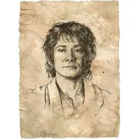 Weta Workshop The Hobbit Portrait Of Bilbo Baggins 21x28 Cm Kunstdruck One Size