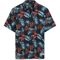 Superdry für Herren. M4010353A Hawaii-Hemd navy (M), Lässig, Modal, Kurzarm, Marine