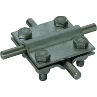 Dehn 318219 Kreuzstück NIRO (V4A) f. 2x Rd 8-10mm Abm. 60x60mm o. Zwischenplatte KS 8.10 8.10 FL30 V4A KS810810FL30V4A