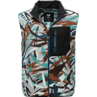 Ragwear Fleeceweste "Collsy Vest" Gemusterte Herren Fleecejacke mit hohem Kragen
