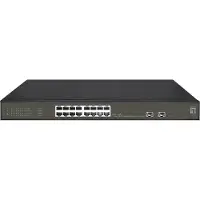 Level One EFB GES-2118P Hilbert 18-Port Gigabit PoE Smart Lite Switch,802.3at/af PoE 8PoE Output 112.8W GES2118P