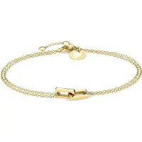 Liebeskind berlin Armband "Schmuck Geschenk Edelstahl Armkette Festive Mini Link", gold (gelbgoldfarben), Armbänder, Damen, 20cm, Edelstahl, Armband