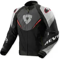 REV'IT! Revit Quantum 3 Air Motorrad Textiljacke, schwarz/grau/rot, 2XL