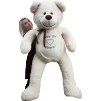 Viking Choice Riesiger großer Teddybär, weiches Kuschelgeschenk – 165 cm – creme