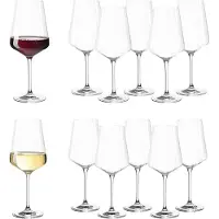 Leonardo Weinglas 12er Set PUCCINI Rotwein 6er Set und Weißwein 6er Set Gläserset 069554 + 069553