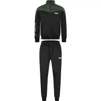 Lonsdale Trainingsanzug "CAUNTON", Herren, Gr. XXL, grün (schwarz, olive), Obermaterial: 95% Polyester, 5% Elasthan, Sportanzüge Trainingsanzug, mit Eingriffstaschen, aus Polyester und Elasthan