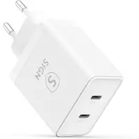 Sign Dual USB-C PD-Ladegerät 40 W - Weiß