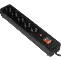Acar X5, 5 m, Drinnen, Kunststoff, Schwarz, Universal, 5 AC-Ausgänge
