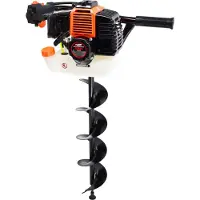 AWTOOLS Verbrennung Boden-Bohrgerät 2.95Km 2-Takt +3 Bohrer (100,150,200Mm) Gd520
