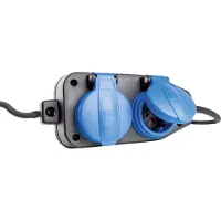 As Schwabe as - Schwabe 4-Fach Verteilersteckdose 230 V/16 A, Schwarz, 60673, IP44