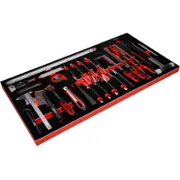 Ks Tools Hammer- / Meißel- / und Messwerkzeug-Satz in Schaumstoffeinlage, 36-tlg