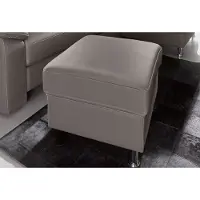 Sit&More Hocker SIT & MORE "Top Ascara", grau (delphin), Hocker, B/H/T: 55cm x 46cm x 55cm, NaturLEDER, Luxus-Microfaser (100% Polyester);NaturLeder, Hocker, B:55cm H:46cm T:55cm