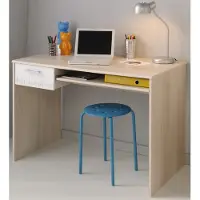 Parisot Kinderschreibtisch "Charly", weiß (akziefarben, weiß), B:109cm H:75cm T:59cm, Tische, Kinderschreibtisch, Jugendschreibtisch, Schreibtisch