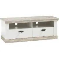 Home affaire Lowboard "FlorenzTV-Board, TV-Schrank", weiß (pinie weiß), B:134cm H:51cm T:44cm, Sideboards, Lowboard, Fernsehtisch im romantischen Landhaus-Look, Breite 134 cm