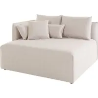 Andas Ottomane "Nöre", grau (hellgrau), B:138cm H:86cm T:128cm, 100% Polyester, Sofas, Ottomane, kurzes Lounge-Modul - zum Zusammenstellen, Breite 138 cm, Tiefe 128 cm